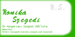 monika szegedi business card
